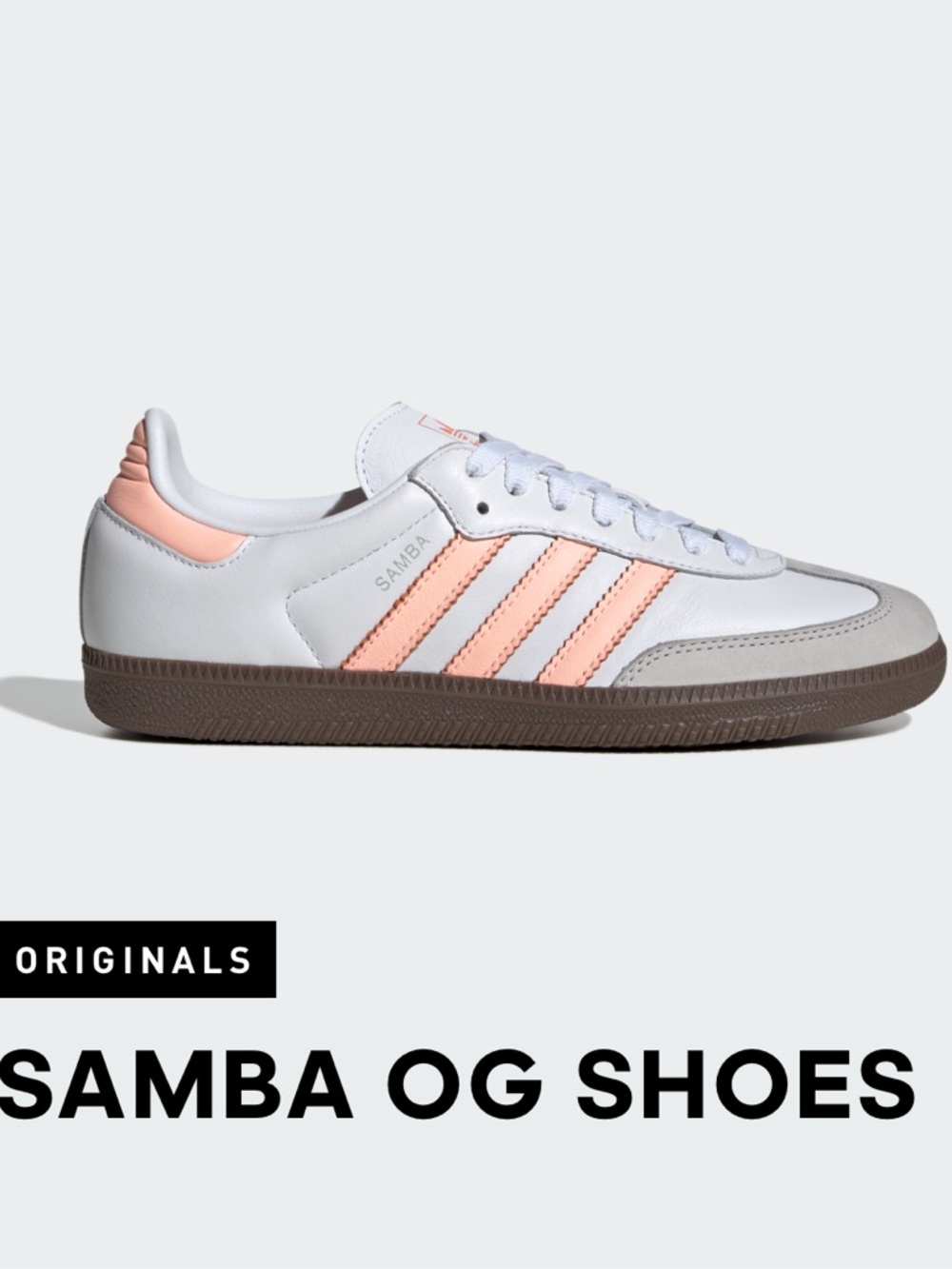 Adidas Samba OG White w/ “clear orange” or Light Coral Accents JH5687 9 women’s